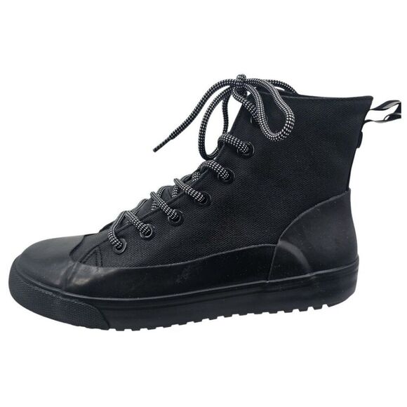 Hunter for Target W6.5 M 8.5 Black Canvas Lace Up Sneakers NWT - Picture 3 of 9